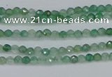 CTG627 15.5 inches 2mm faceted round green strawberry quartz beads