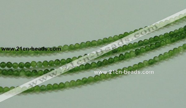 CTG63 15.5 inches 2mm round tiny dyed white jade beads wholesale