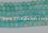 CTG648 15.5 inches 3mm faceted round Peru amazonite beads