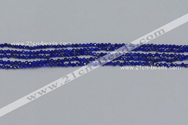 CTG649 15.5 inches 2mm faceted round lapis lazuli gemstone beads