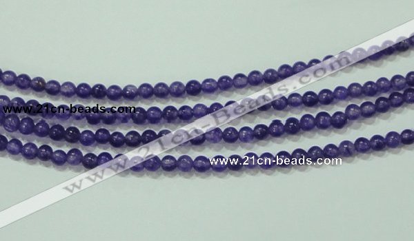 CTG65 15.5 inches 3mm round tiny dyed white jade beads wholesale