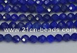 CTG650 15.5 inches 3mm faceted round lapis lazuli gemstone beads