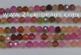 CTG651 15.5 inches 2mm faceted round tourmaline gemstone beads