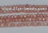 CTG653 15.5 inches 2mm faceted round Argentina rhodochrosite beads