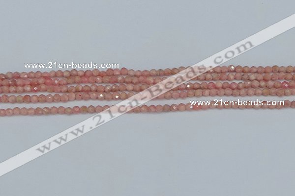 CTG654 15.5 inches 3mm faceted round Argentina rhodochrosite beads