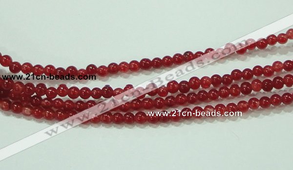 CTG67 15.5 inches 3mm round tiny dyed white jade beads wholesale