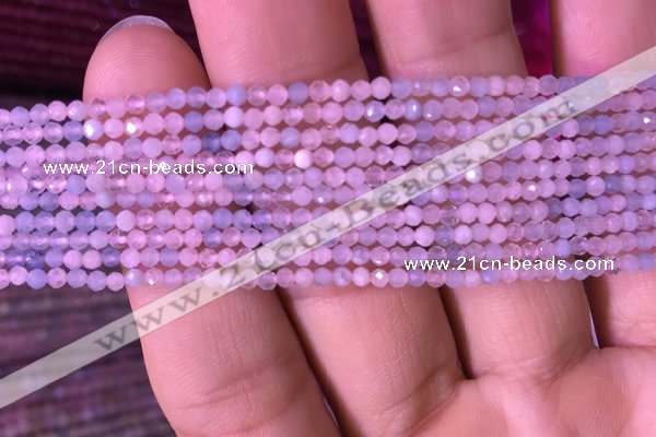 CTG710 15.5 inches 2mm faceted round tiny morganite beads