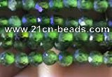 CTG748 15.5 inches 3mm faceted round tiny diopside beads