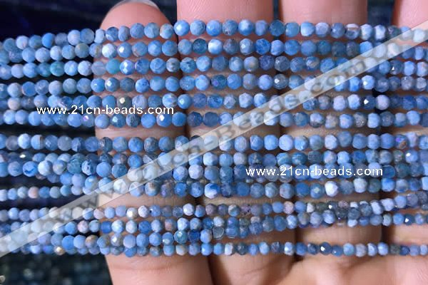 CTG759 15.5 inches 2mm faceted round tiny apatite gemstone beads