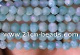 CTG764 15.5 inches 2mm faceted round tiny amazonite gemstone beads