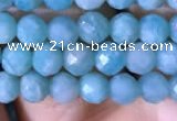 CTG767 15.5 inches 5mm faceted round tiny amazonite gemstone beads