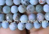 CTG771 15.5 inches 5mm faceted round tiny larimar gemstone beads