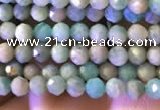 CTG774 15.5 inches 2mm faceted round tiny amazonite beads wholesale