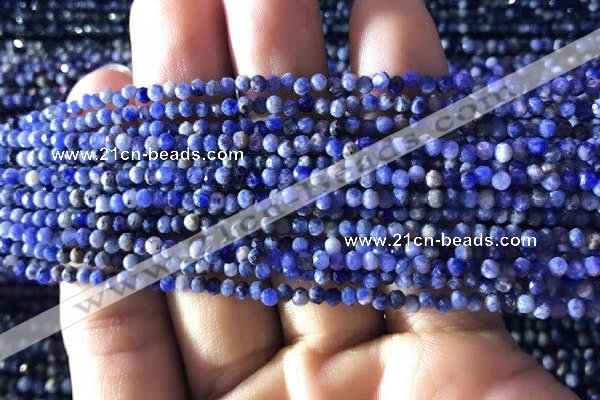 CTG778 15.5 inches 2mm faceted round tiny sodalite beads wholesale