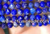 CTG782 15.5 inches 3mm faceted round tiny lapis lazuli beads wholesale