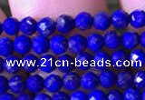 CTG785 15.5 inches 2mm faceted round tiny lapis lazuli gemstone beads