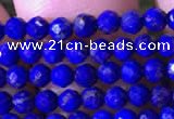 CTG786 15.5 inches 3mm faceted round tiny lapis lazuli gemstone beads