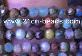 CTG791 15.5 inches 3mm faceted round tiny chrysocolla beads