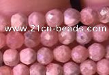 CTG800 15.5 inches 3mm faceted round tiny rhodochrosite beads