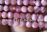 CTG811 15.5 inches 3mm faceted round tiny rhodochrosite beads