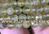 CTG814 15.5 inches 5mm faceted round tiny prehnite beads