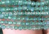 CTG827 15.5 inches 2mm faceted round tiny green agate beads