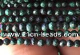 CTG829 15.5 inches 2mm faceted round tiny malachite beads