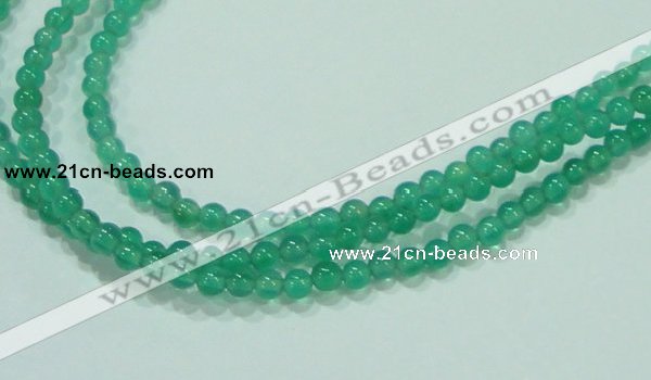 CTG83 15.5 inches 3mm round grade AA tiny green agate beads wholesale