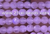 CTG831 15.5 inches 3mm faceted round tiny white moonstone beads