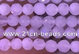 CTG832 15.5 inches 4mm faceted round tiny white moonstone beads