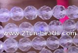 CTG836 15.5 inches 6mm faceted round tiny white moonstone beads