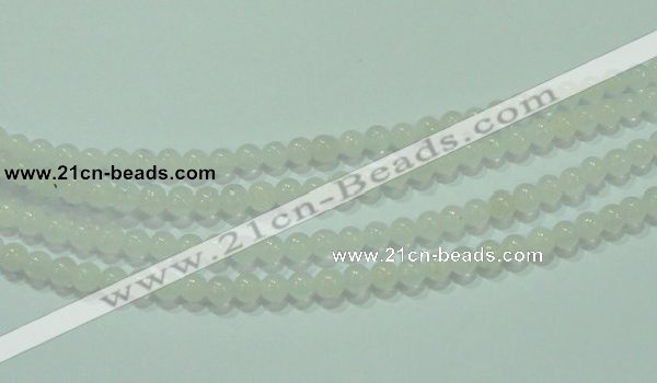 CTG84 15.5 inches 3mm round tiny white jade beads wholesale