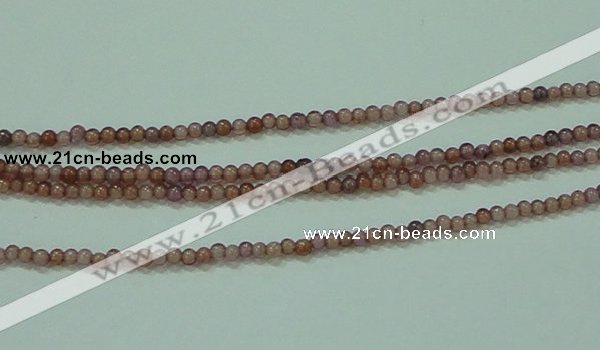 CTG89 15.5 inches 1.5mm round grade B tiny garnet beads wholesale