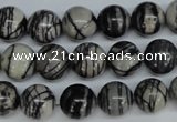 CTJ29 15.5 inches 16mm round black water jasper beads wholesale