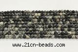 CTJ410 15.5 inches 4mm round black water jasper gemstone beads wholesale