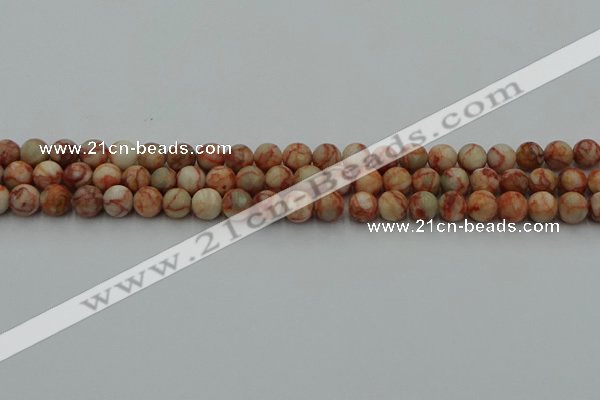 CTJ701 15.5 inches 6mm round red net jasper beads wholesale