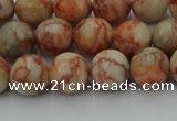 CTJ702 15.5 inches 8mm round red net jasper beads wholesale