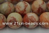 CTJ705 15.5 inches 14mm round red net jasper beads wholesale