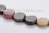 CTO01 9mm multicolored coin natural tourmaline beads Wholesale