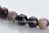 CTO02 multicolored 8mm  faceted round natural tourmaline beads