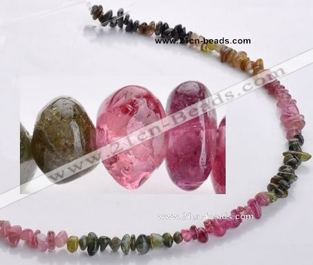 CTO03 15.5 inches 4*7mm freeform natural tourmaline chips beads