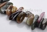 CTO04 15.5 inches 5*13mm freeform natural tourmaline chips beads