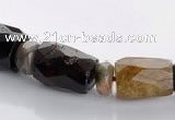 CTO09 faceted column & roundel natural tourmaline bead wholesale