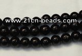 CTO101 15.5 inches 6mm round natural black tourmaline beads