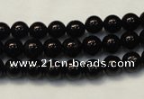 CTO102 15.5 inches 8mm round natural black tourmaline beads