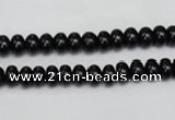 CTO117 15.5 inches 5*8mm rondelle black tourmaline beads