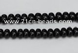 CTO119 15.5 inches 7*11mm rondelle black tourmaline beads