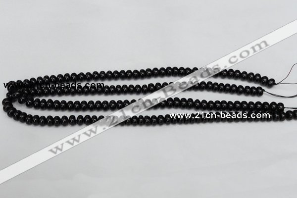 CTO120 15.5 inches 8*12mm rondelle black tourmaline beads