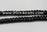 CTO121 15.5 inches 3*6mm rondelle black tourmaline beads