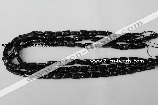 CTO125 15.5 inches 10*14mm rectangle black tourmaline beads